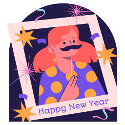 año nuevo sticker