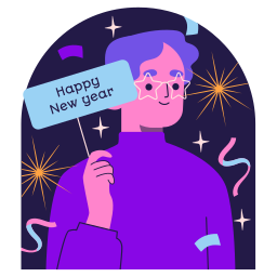 año nuevo sticker