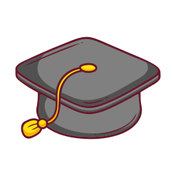 chapéu de pós-graduação sticker