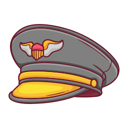 sombrero de piloto sticker