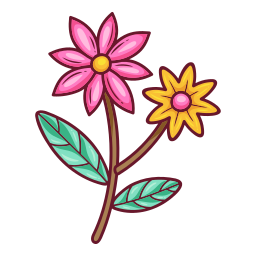 Flower sticker