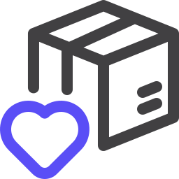 Heart box - Free shipping and delivery icons