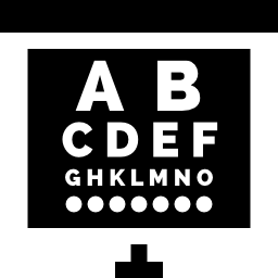 Sight check table - Free medical icons