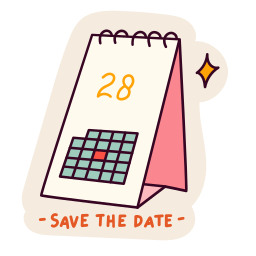 save the date calendar clipart