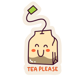 bolsa de té sticker