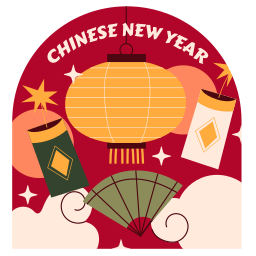 año nuevo chino sticker