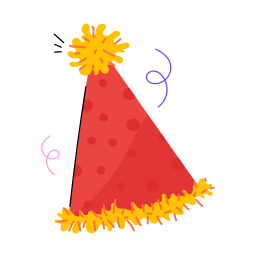 sombrero de fiesta sticker