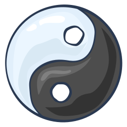 símbolo de yin yang sticker