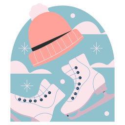 Ice Skating Stickers, Skate Shoes, Winter, Ice Rink, Stationary, Paper  Stickers, Cute, Skating, Cold, Freeze, Sticker Sheet 