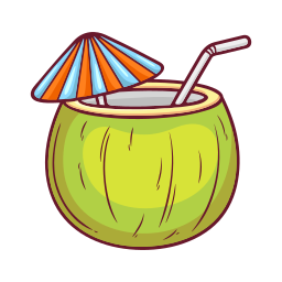 bebida de coco sticker