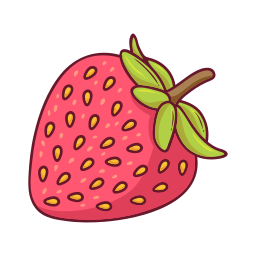 Strawberry Stickers - Free food and restaurant Stickers