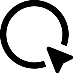 Circle and cursor arrow - Free interface icons