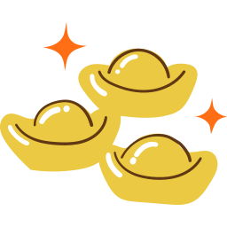 Gold ingot sticker