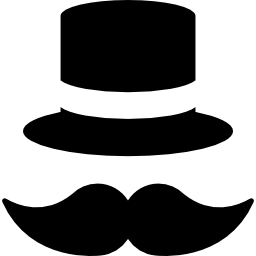 Mustache and top hat - Free fashion icons