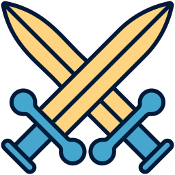 Crossed Swords Icon, FluentUI Emoji Mono Iconpack