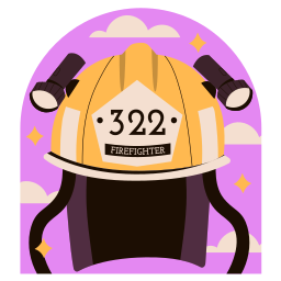 casco de bombero sticker