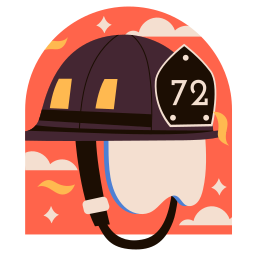 casco de bombero sticker