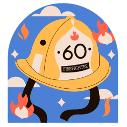 casco de bombero sticker