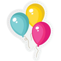 Balloons Sticker for Sale by messingwdesigns