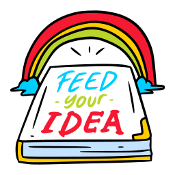 alimenta tus ideas sticker