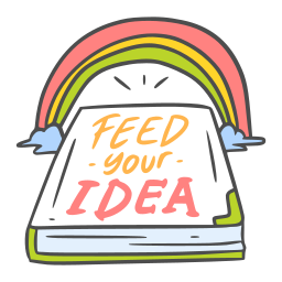 alimenta tus ideas sticker