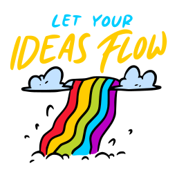 deja fluir tus ideas sticker