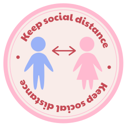 distanciamiento social sticker