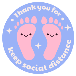 distanciamiento social sticker