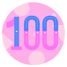 100 sticker