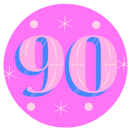 90 sticker