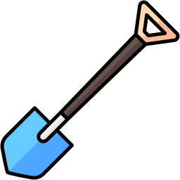 shovel clipart flat