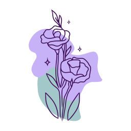 Sticker Fleur violette - Sticker A moi Etiquette & Autocollant