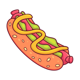 hot dog sticker