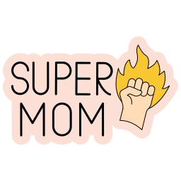 súper mamá sticker