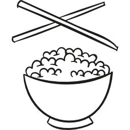 Chinese Rice with two Chopsticks - Free food icons