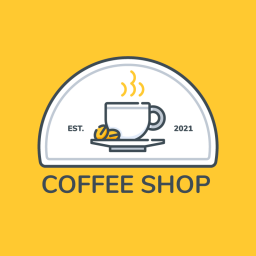 café logo template