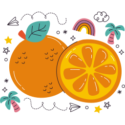 naranja sticker