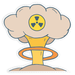 bomba nuclear sticker