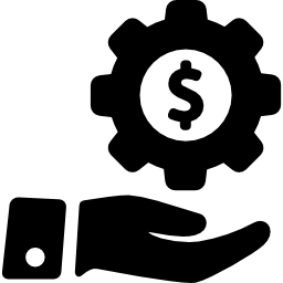 Hand with Money Gear - Free business icons