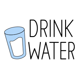 vaso de agua sticker