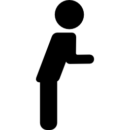 Man Standing Up with Arms in front - Free people icons