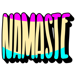 namasté sticker