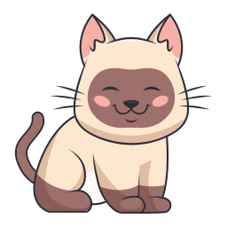 gato siames sticker