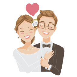 Wedding couple Stickers - Free love and romance Stickers