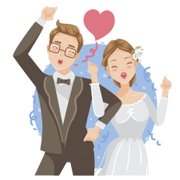 pareja de boda sticker