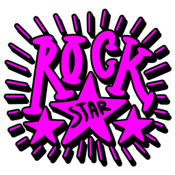 rock and roll sticker