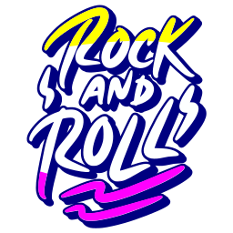 rock and roll sticker