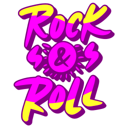 rock and roll sticker