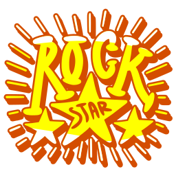 rock and roll sticker