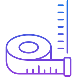 Purple tape measure 2 icon - Free purple tape measure icons